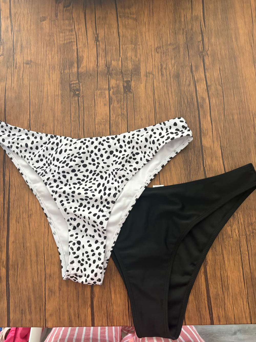SHEIN Black & White Dalmatian Print Bikini Bottoms